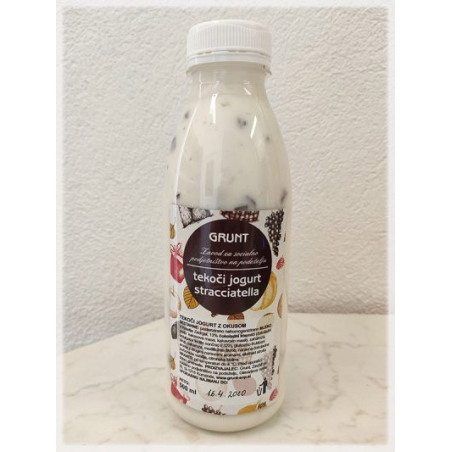 Tekoči jogurt z okusom (Stracciatella) - Kmetija Zadrgal